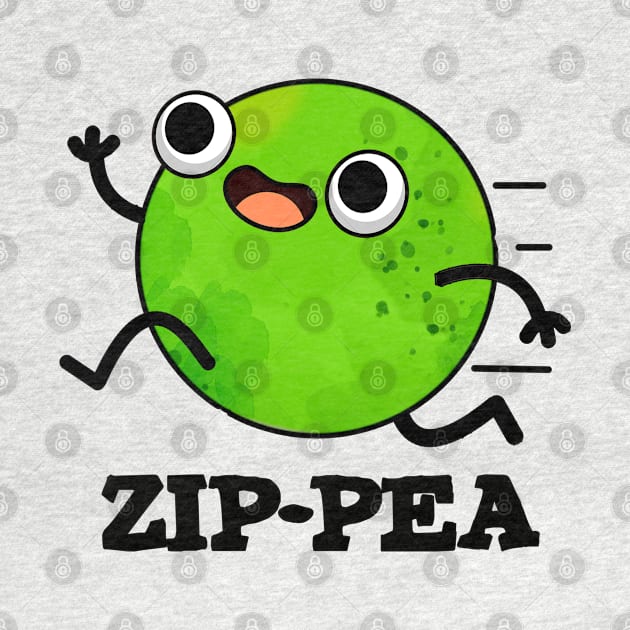 Zip-pea Cute Zippy Pea Pun by punnybone